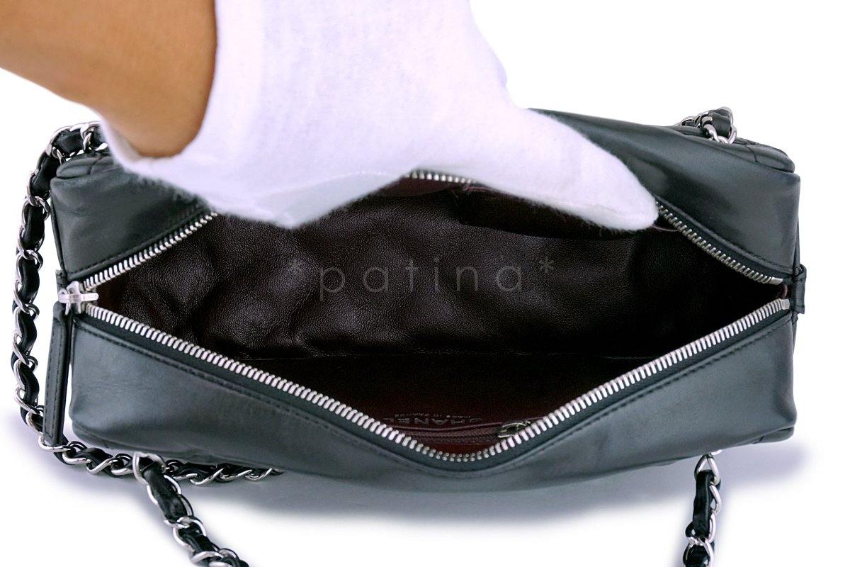 Classic Black Lambskin Classic Camera Case Bag SHW - Image 9