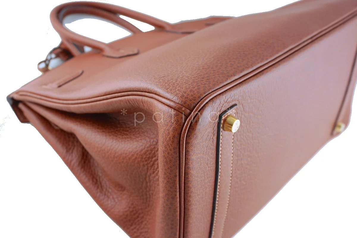 Hermes 35cm Birkin Bag, Buffle Skipper Chestnut Brown Marron Glace, Pristine - Image 8