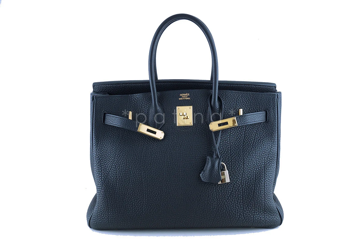 Hermes 35cm Birkin Bag in Black Togo, GHW - Image 13