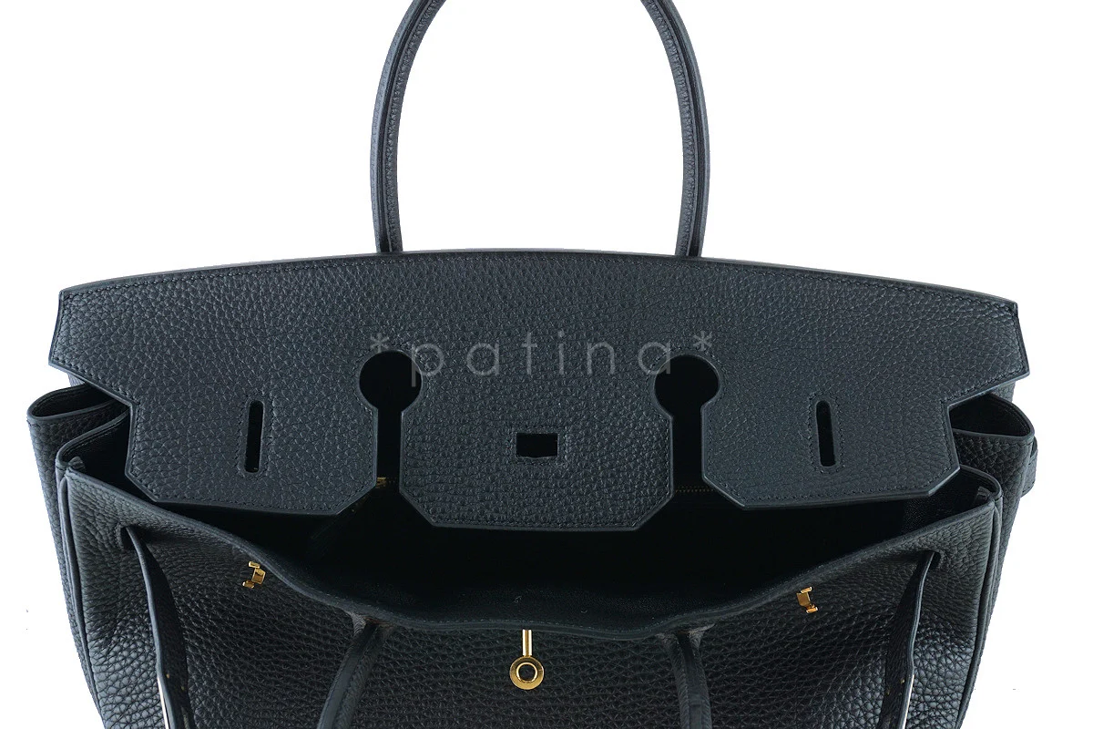 Hermes 35cm Birkin Bag in Black Togo, GHW - Image 19