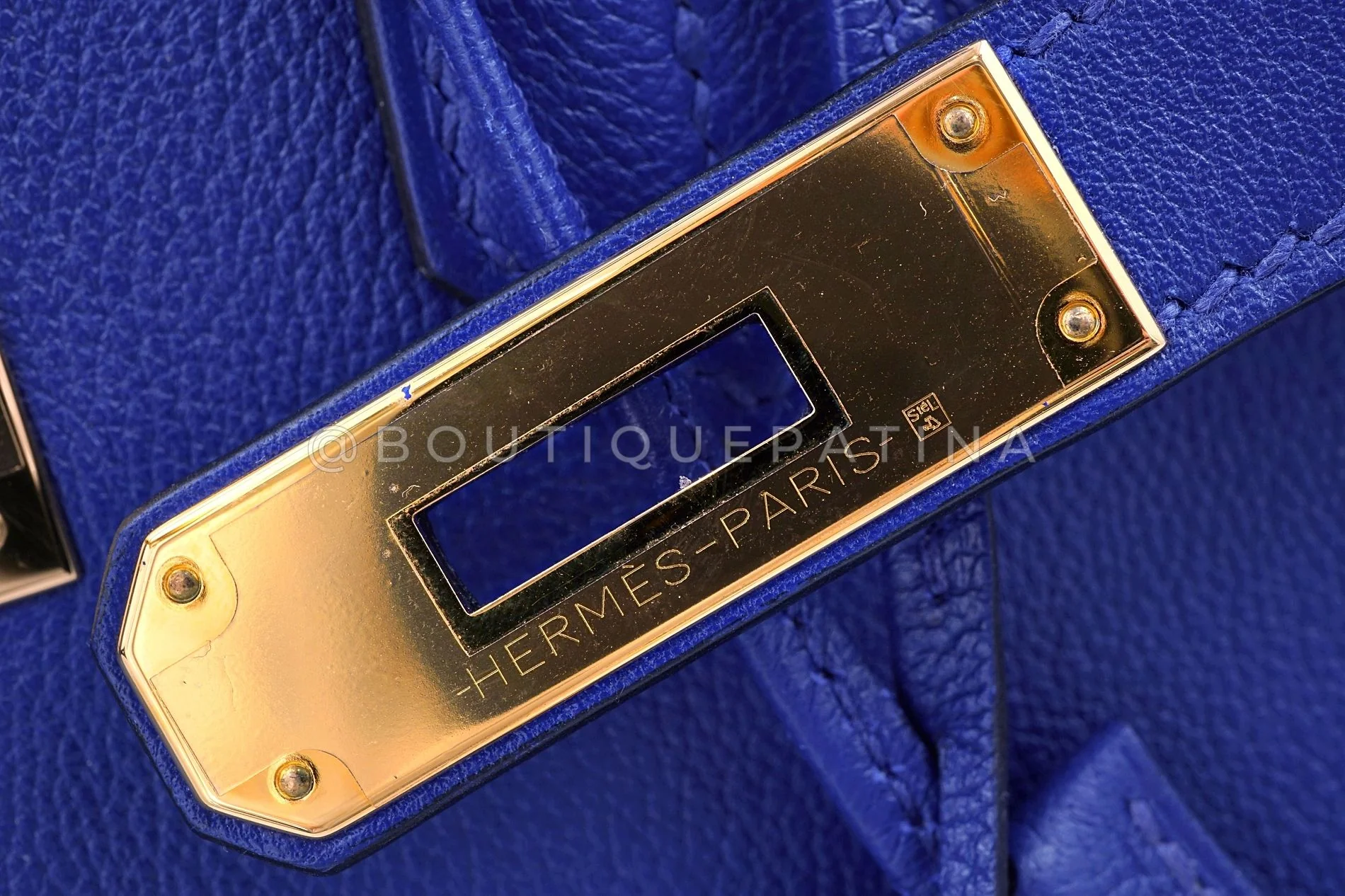 Hermès Birkin 30 Bleu Electric Novillo Tote Bag 24k GHW QC5 - Image 23