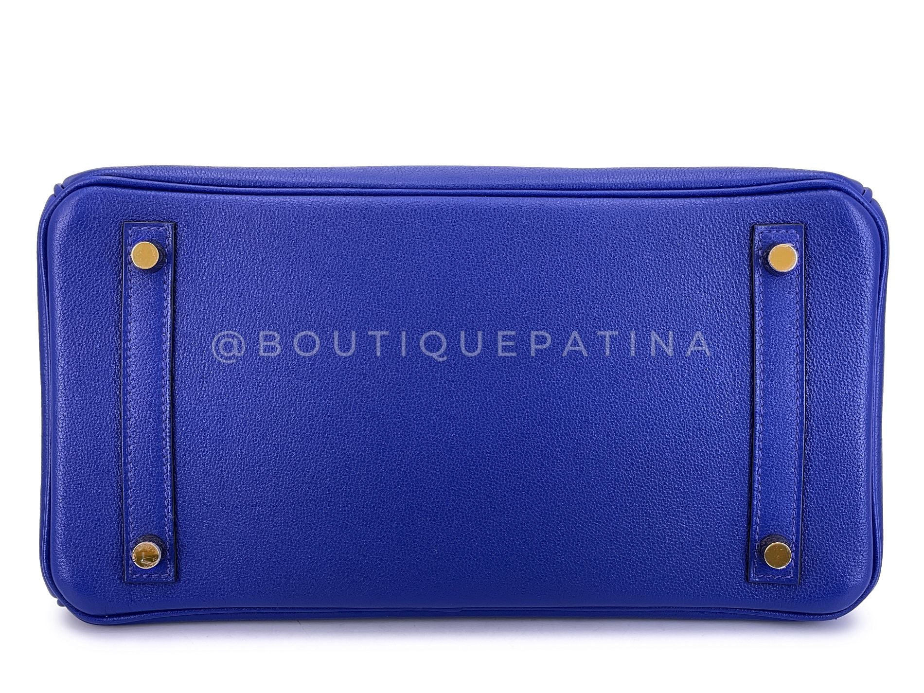 Hermès Birkin 30 Bleu Electric Novillo Tote Bag 24k GHW QC5 - Image 7