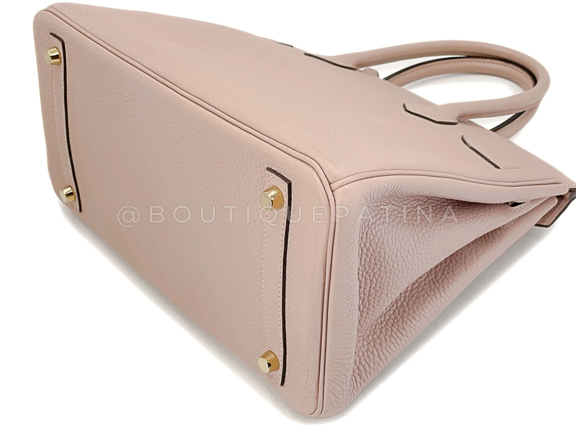 Hermès Birkin 30 Glycine Clemence Dusty Pink Beige Tote Bag - Image 11