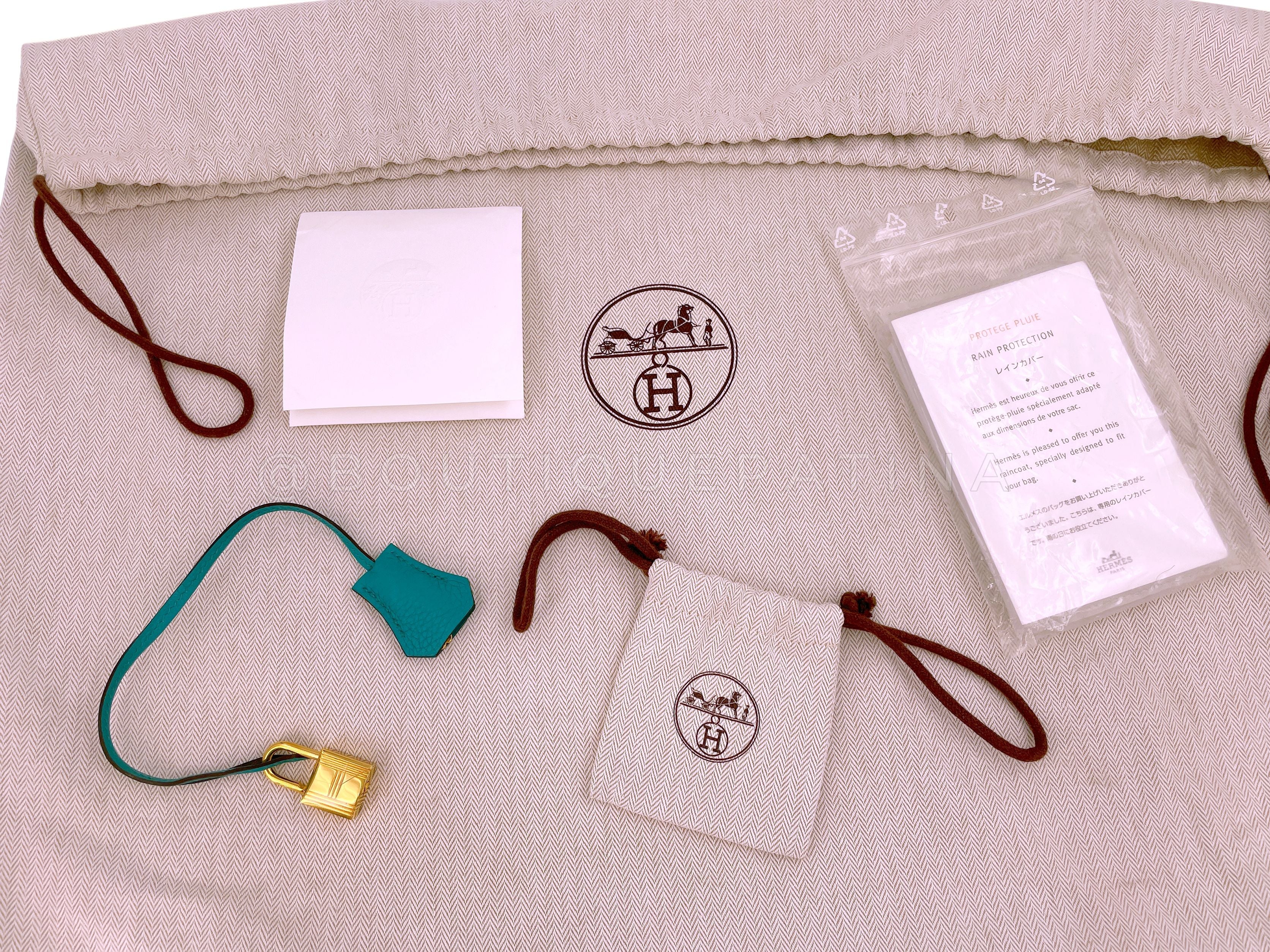 Hermes Birkin 35 Bleu Paon Togo Calfskin Blue-Green Tote Bag 24k GHW - Image 24