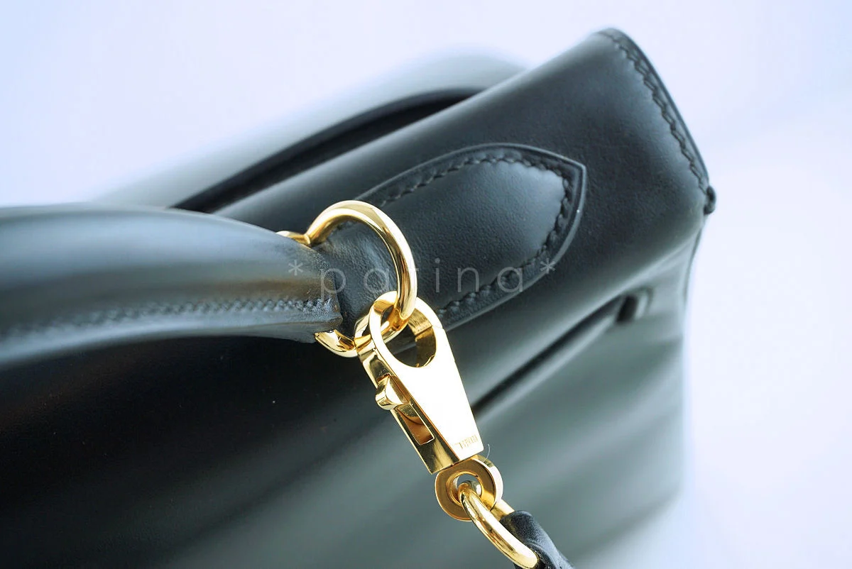 Hermes Kelly Bag, Black 32cm Box calf Retourne GHW - Image 7