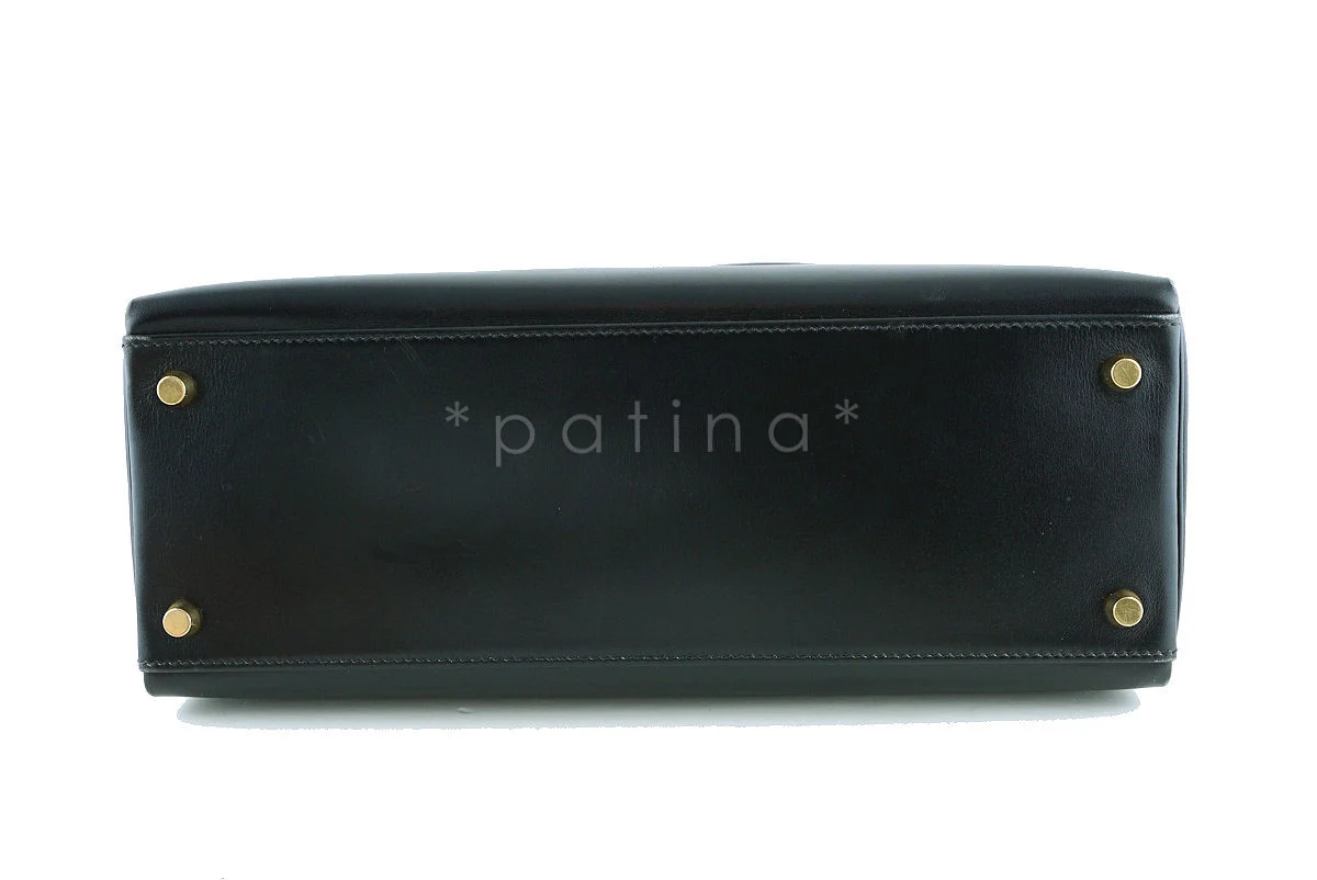 Hermes Kelly Bag, Black 32cm Box calf Retourne GHW - Image 8
