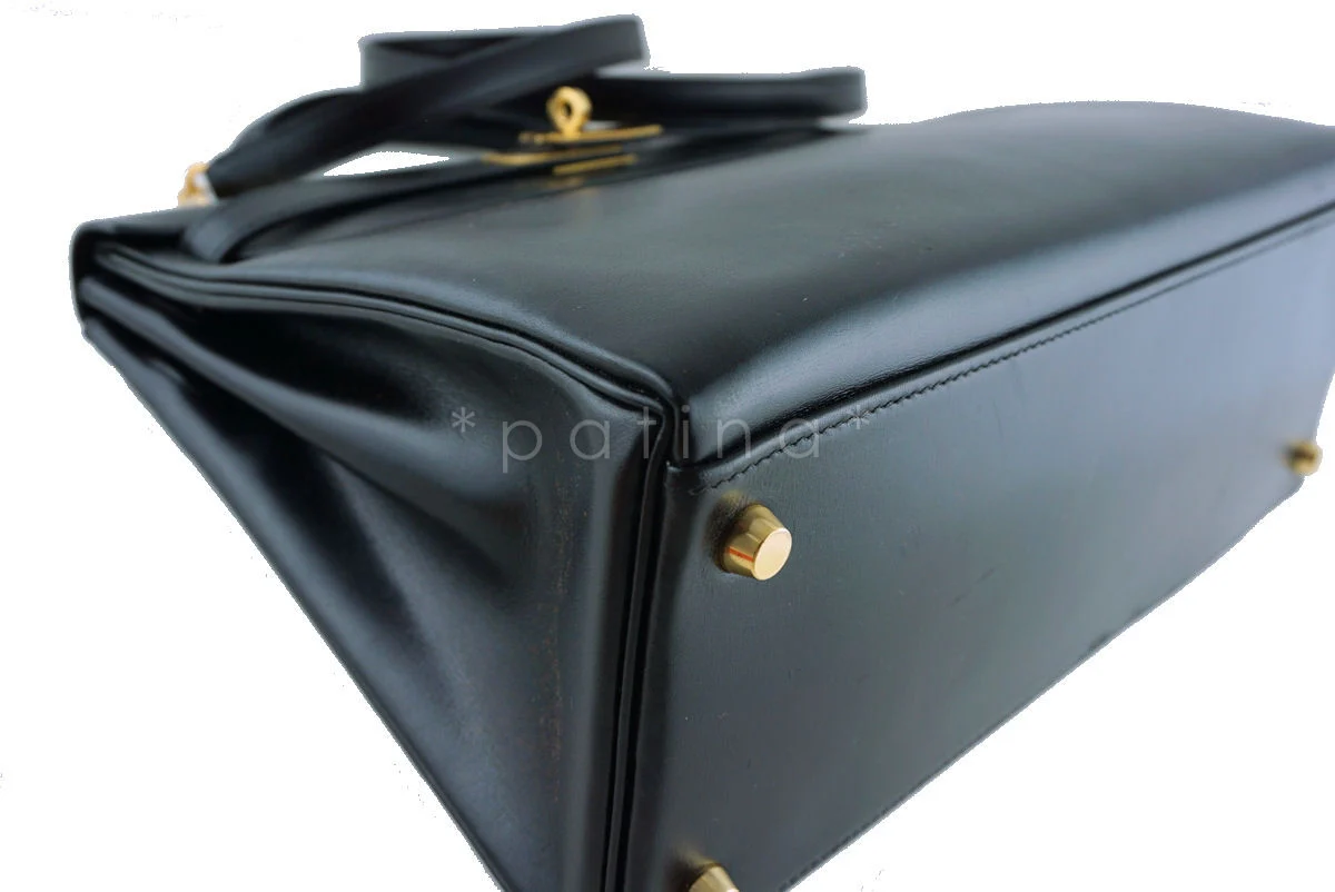 Hermes Kelly Bag, Black 32cm Box calf Retourne GHW - Image 9