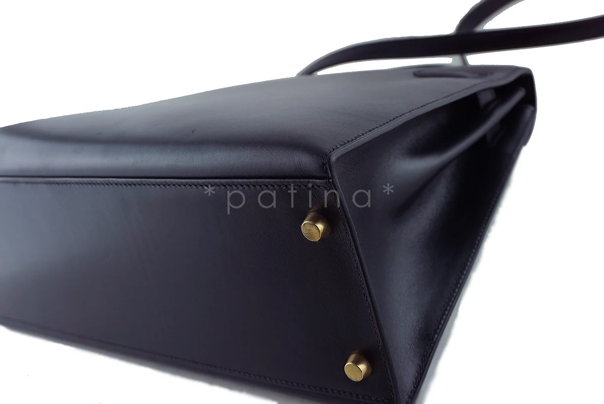 Hermes Black 32cm Box calf Kelly Sellier Bag, GHW - Image 10