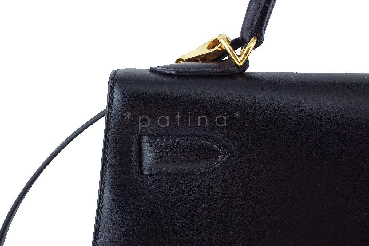 Hermes Black 32cm Box calf Kelly Sellier Bag, GHW - Image 10
