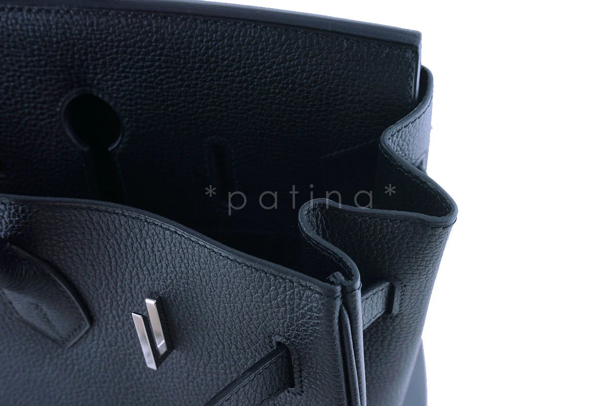 Hermes Black 35cm Birkin Bag, Vache Liegee PHW, RARE - Image 23