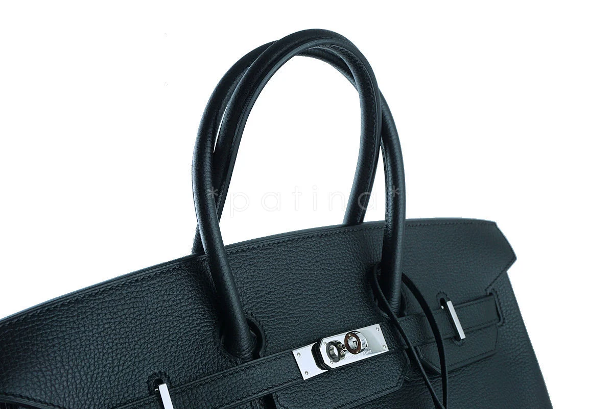 Hermes Black 35cm Birkin Bag, Vache Liegee PHW, RARE - Image 8