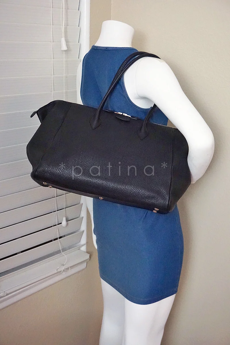 Hermes Black 37/40cm Paris Bombay Shoulder Tote Bag, "O" stamp Togo - Image 16