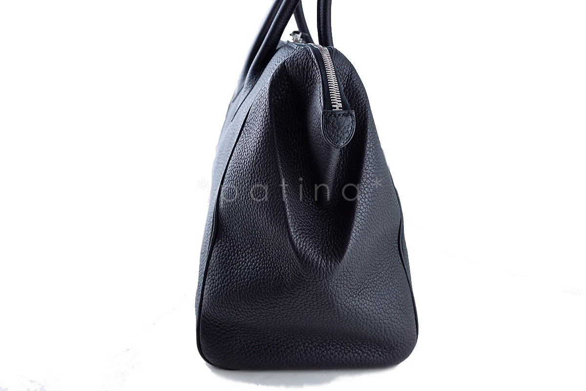 Hermes Black 37/40cm Paris Bombay Shoulder Tote Bag, "O" stamp Togo - Image 5