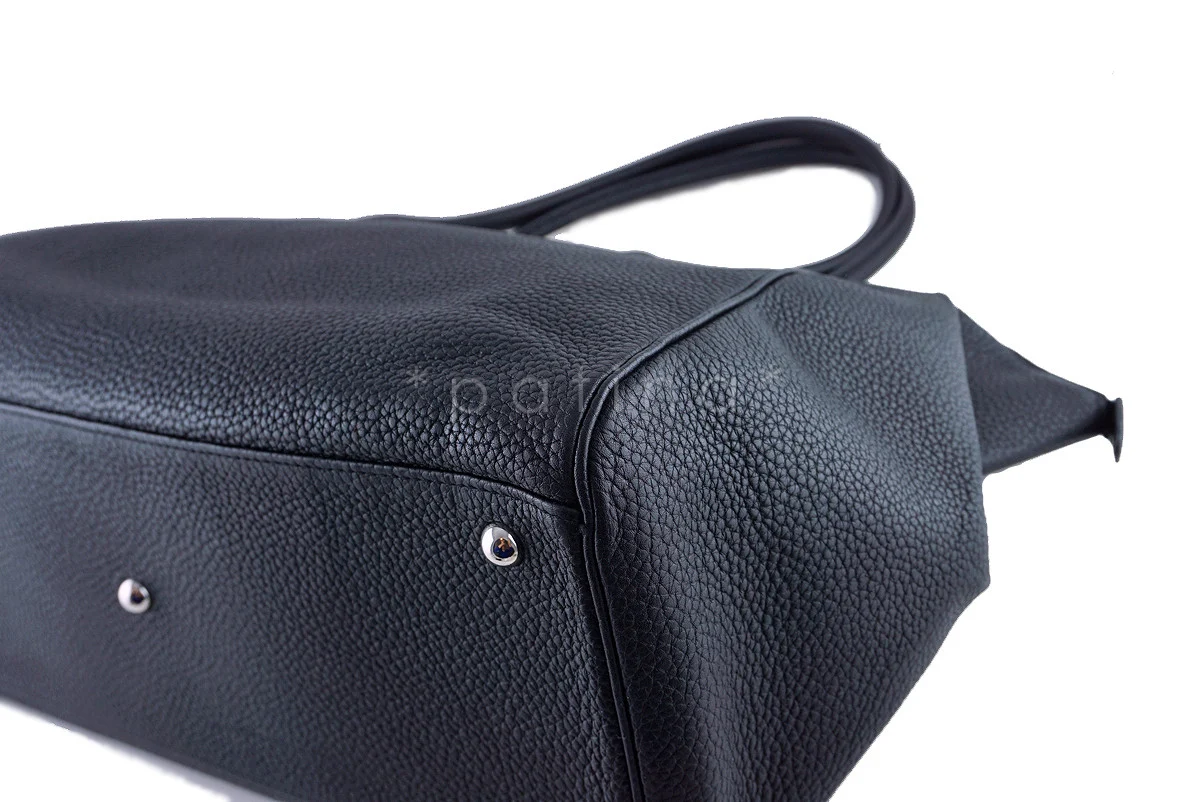 Hermes Black 37/40cm Paris Bombay Shoulder Tote Bag, "O" stamp Togo - Image 8