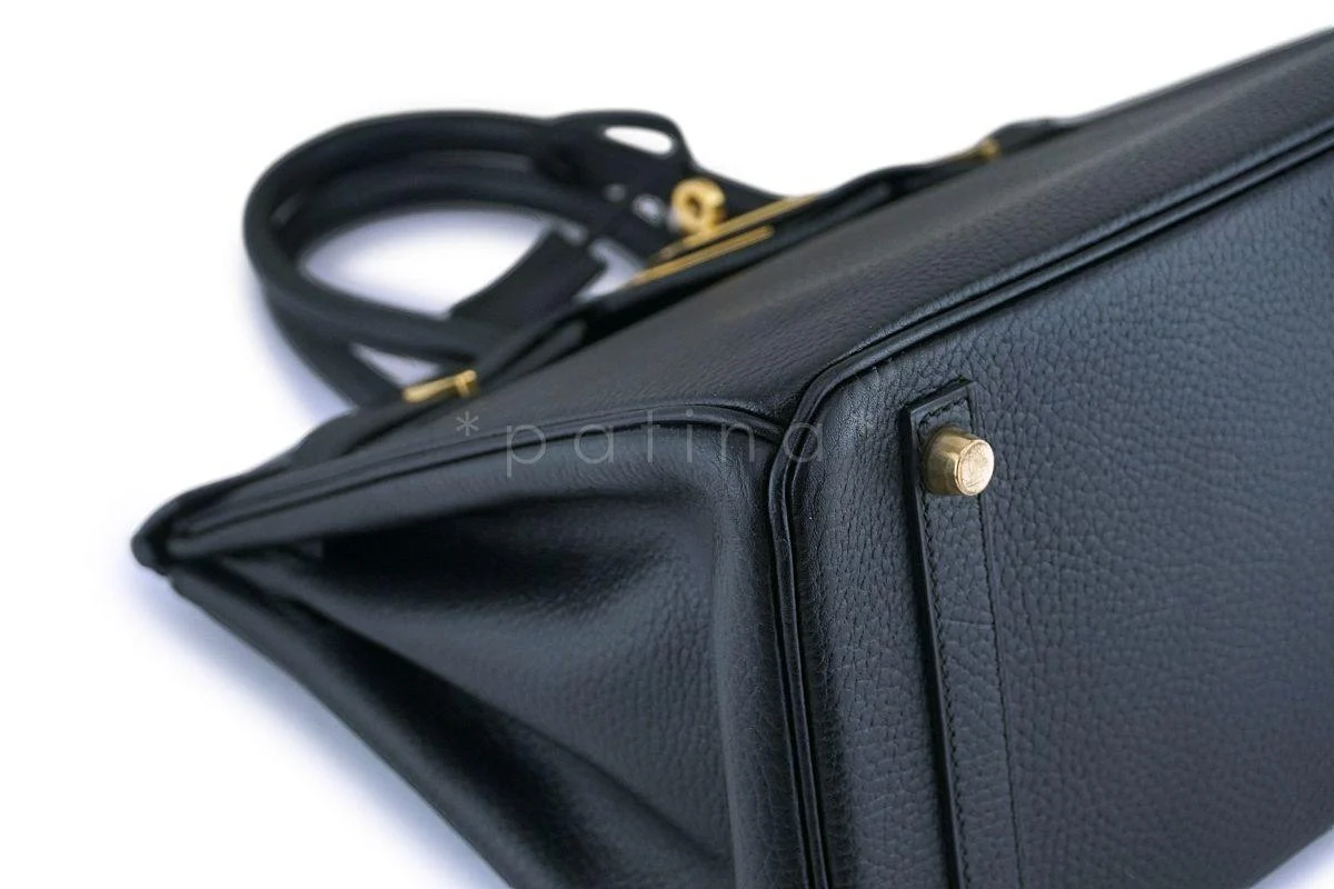 Hermes Black Ardennes 30cm Birkin Tote Bag 24k GHW - Image 6