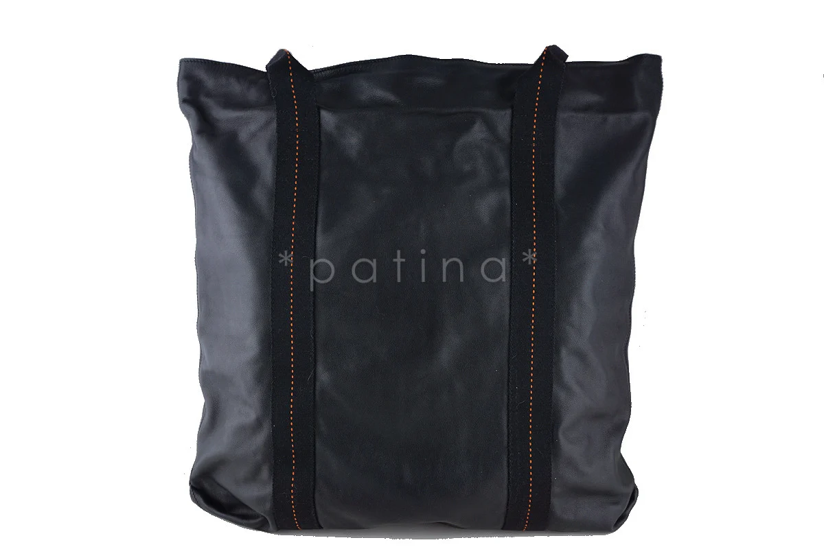 Hermes Black Caravan GM Soft Leather Tote Travel Bag - Image 3