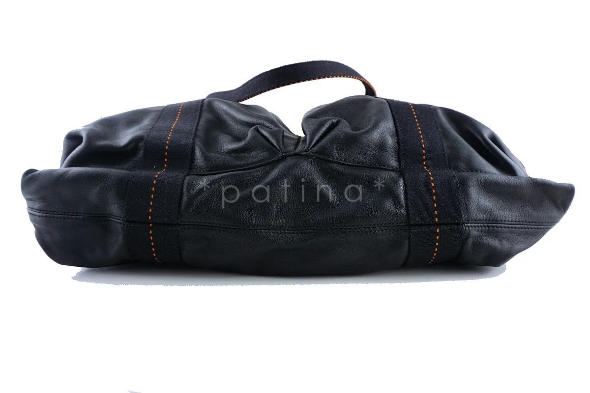 Hermes Black Caravan GM Soft Leather Tote Travel Bag - Image 5