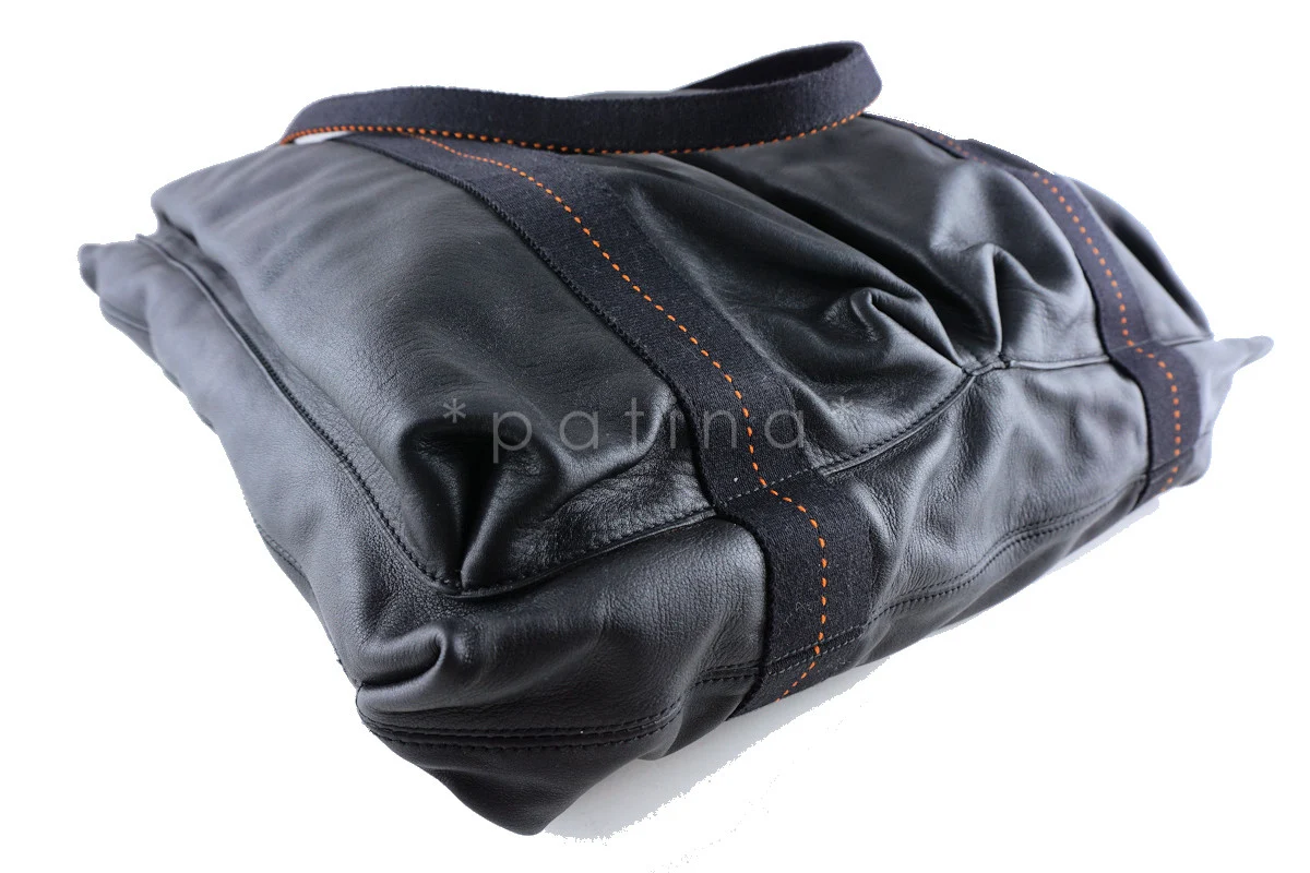 Hermes Black Caravan GM Soft Leather Tote Travel Bag - Image 6
