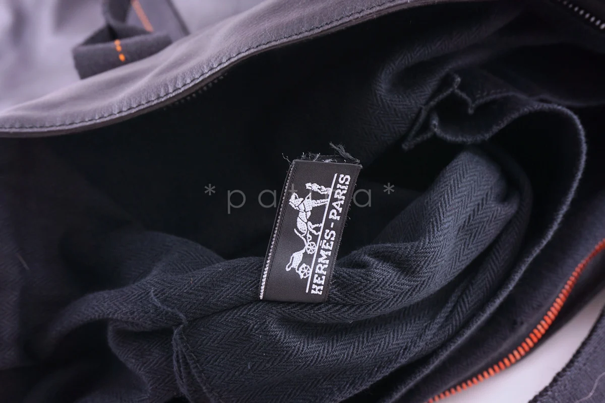 Hermes Black Caravan GM Soft Leather Tote Travel Bag - Image 8
