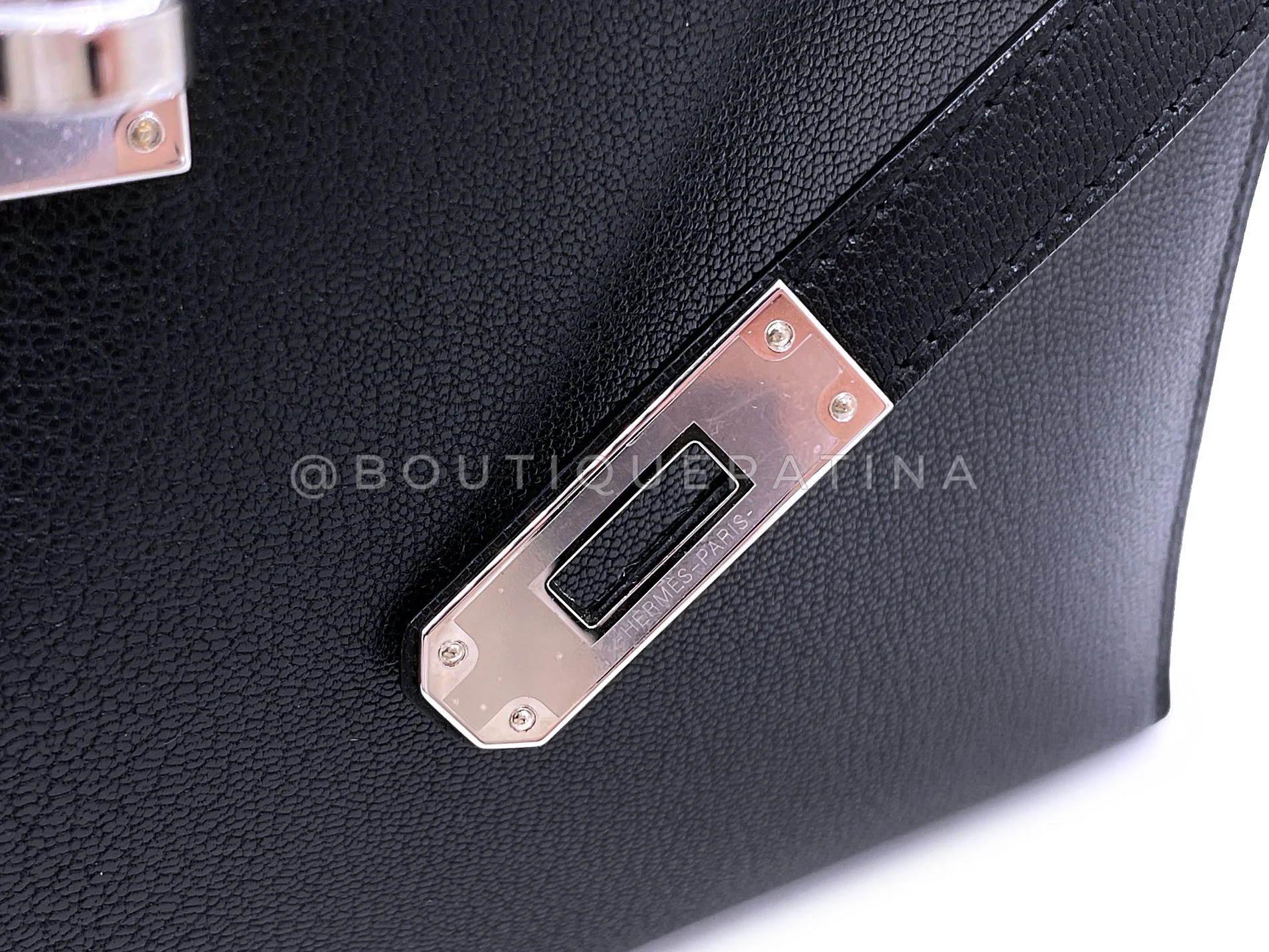 Hermès Black Chèvre Chamkila Kelly Elan Palladium PHW Bag KOS - Image 22