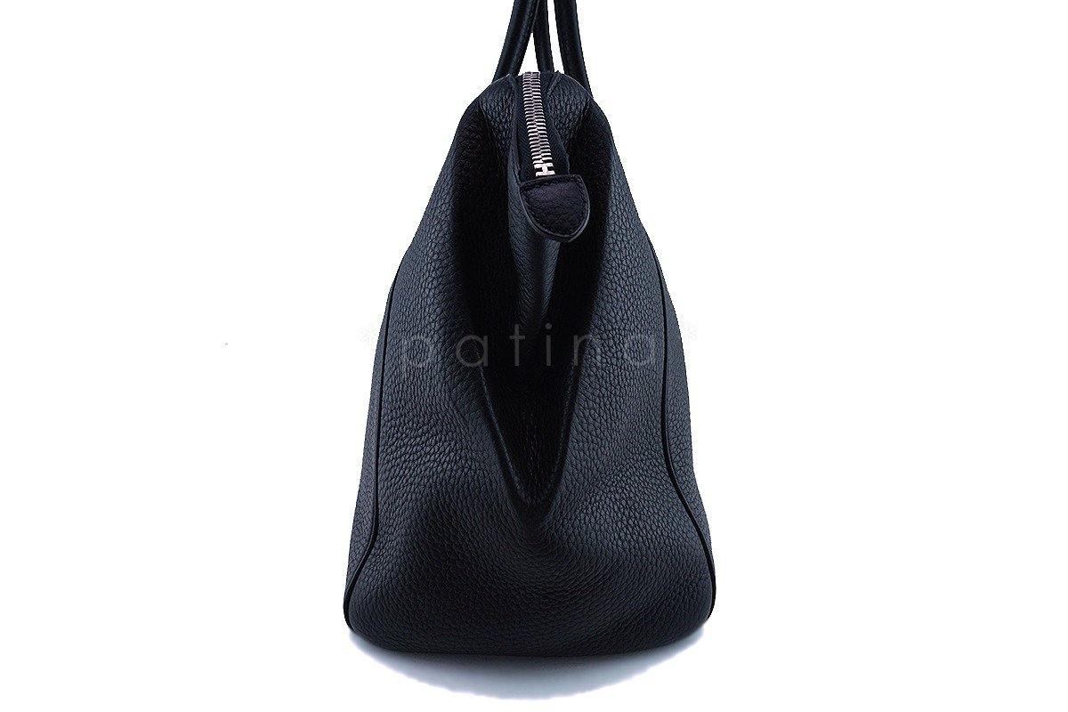 Hermes Black Clemence 37cm Paris Bombay Shoulder Tote Bag - Image 4