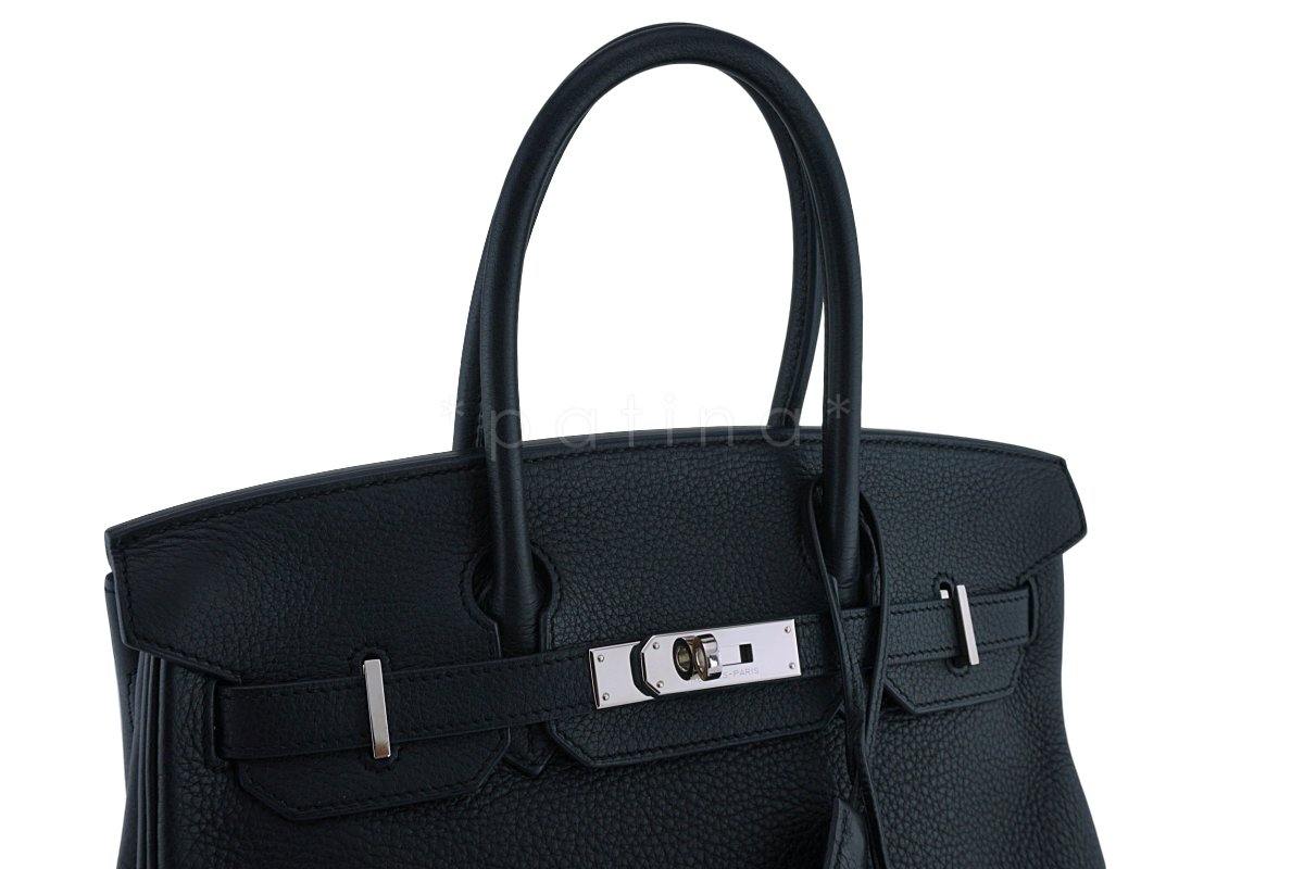 Hermes Black Togo 30cm Birkin Bag PHW - Image 10