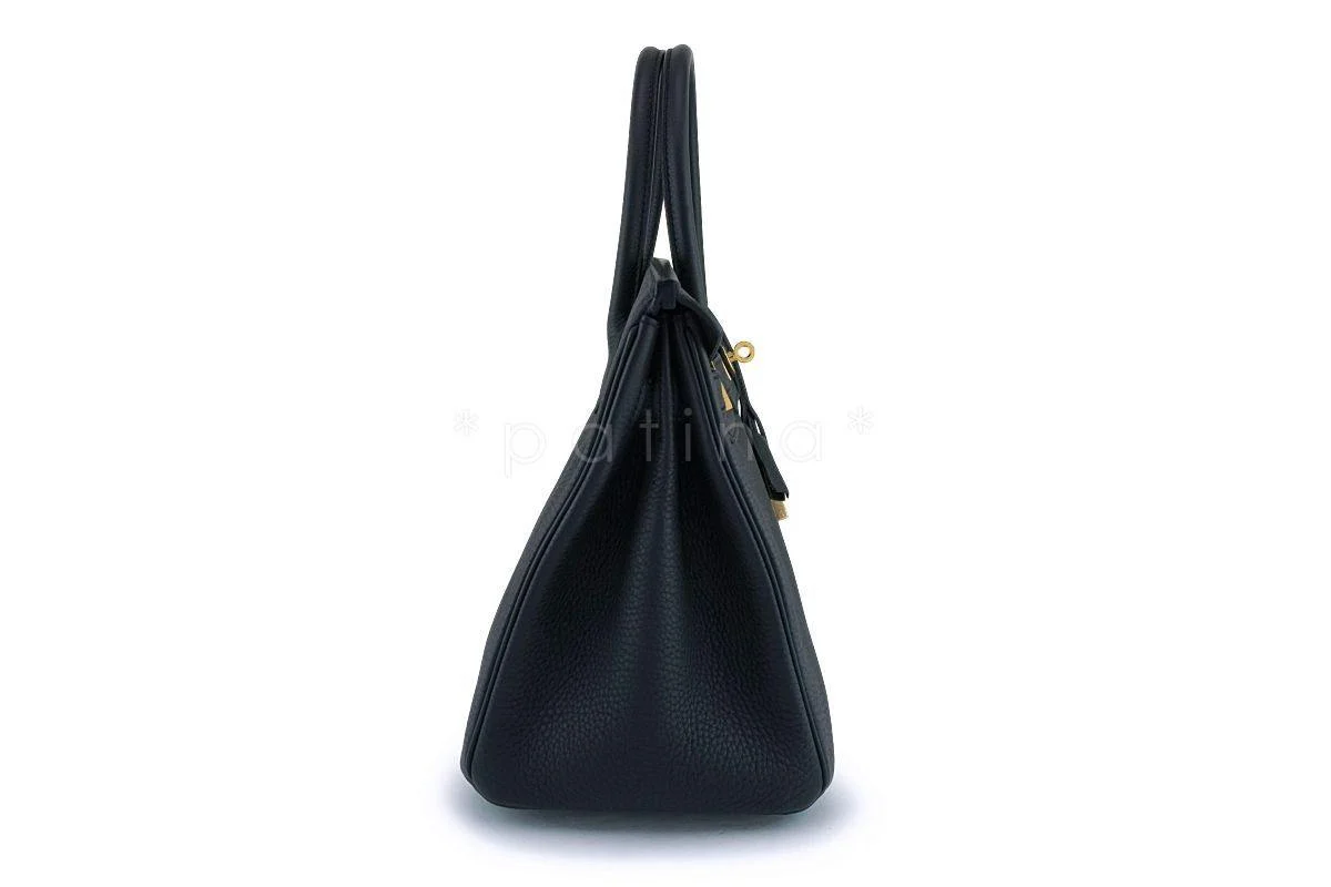Hermes Black Togo 30cm Birkin Tote Bag GHW H8R - Image 3