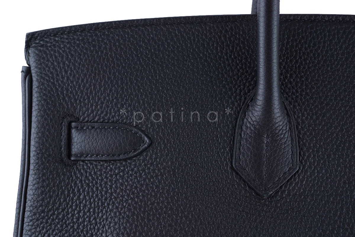 Hermes Black Togo 35cm Birkin Bag "R" Stamp PHW - Image 11