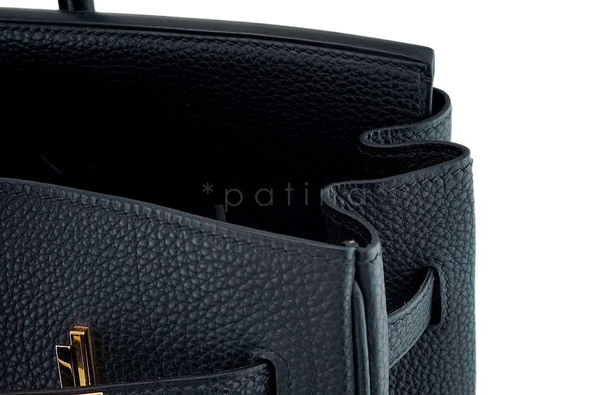 Hermes Black Togo Calfskin 35cm Birkin Tote Bag GHW - Image 17