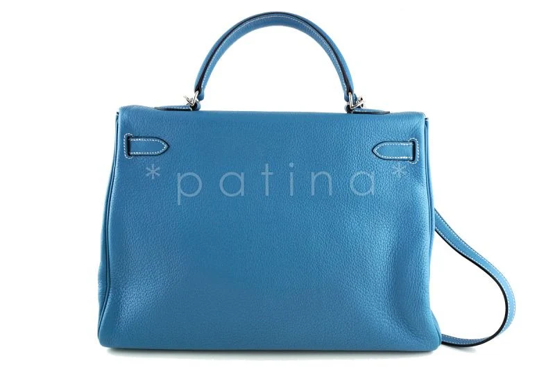 Hermes Blue Jean 35cm Kelly Togo Retourne Bag - Image 3
