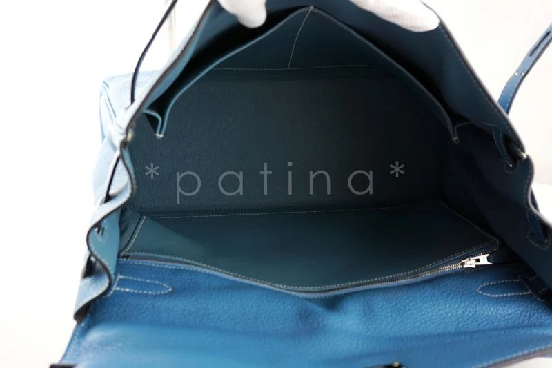 Hermes Blue Jean 35cm Kelly Togo Retourne Bag - Image 9