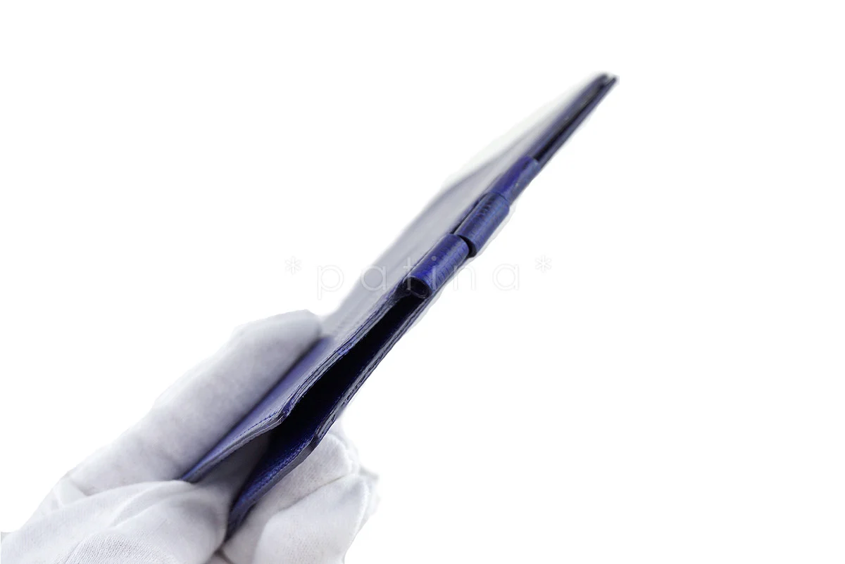 Hermes Blue Sapphir Lizard Mini Agenda PM, Sterling Silver Mechanical Pencil - Image 5