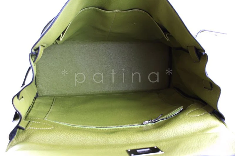 Hermes Chartreuse Clemence 40cm Kelly Bag - Image 6
