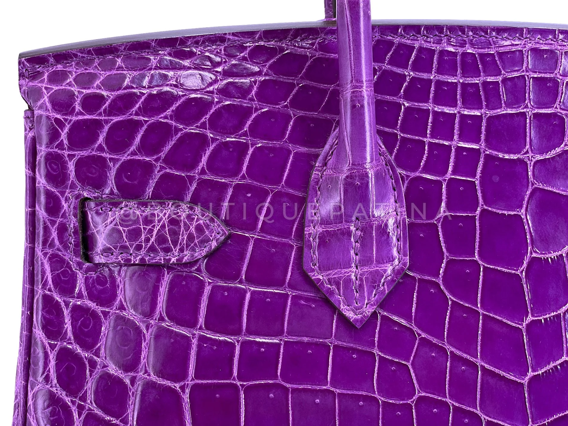 Hermès Crocodile Birkin 30cm Shiny Niloticus Tote Bag PHW ZRE - Image 10