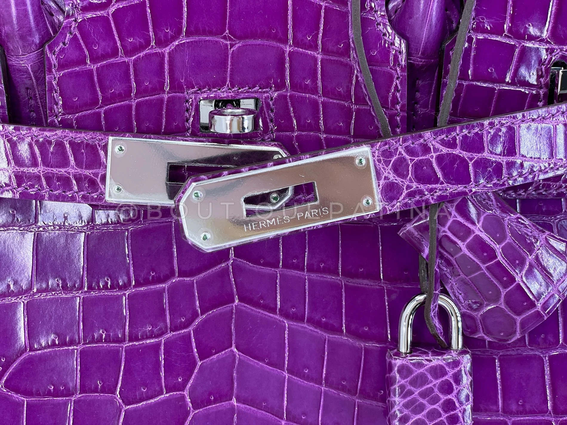 Hermès Crocodile Birkin 30cm Shiny Niloticus Tote Bag PHW ZRE - Image 12