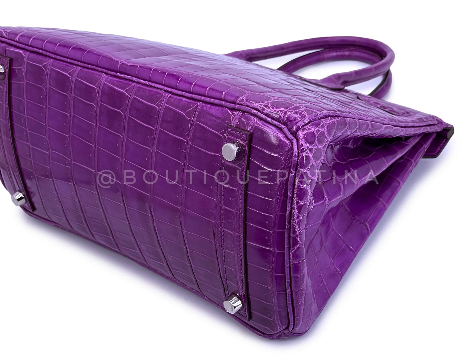 Hermès Crocodile Birkin 30cm Shiny Niloticus Tote Bag PHW ZRE - Image 8