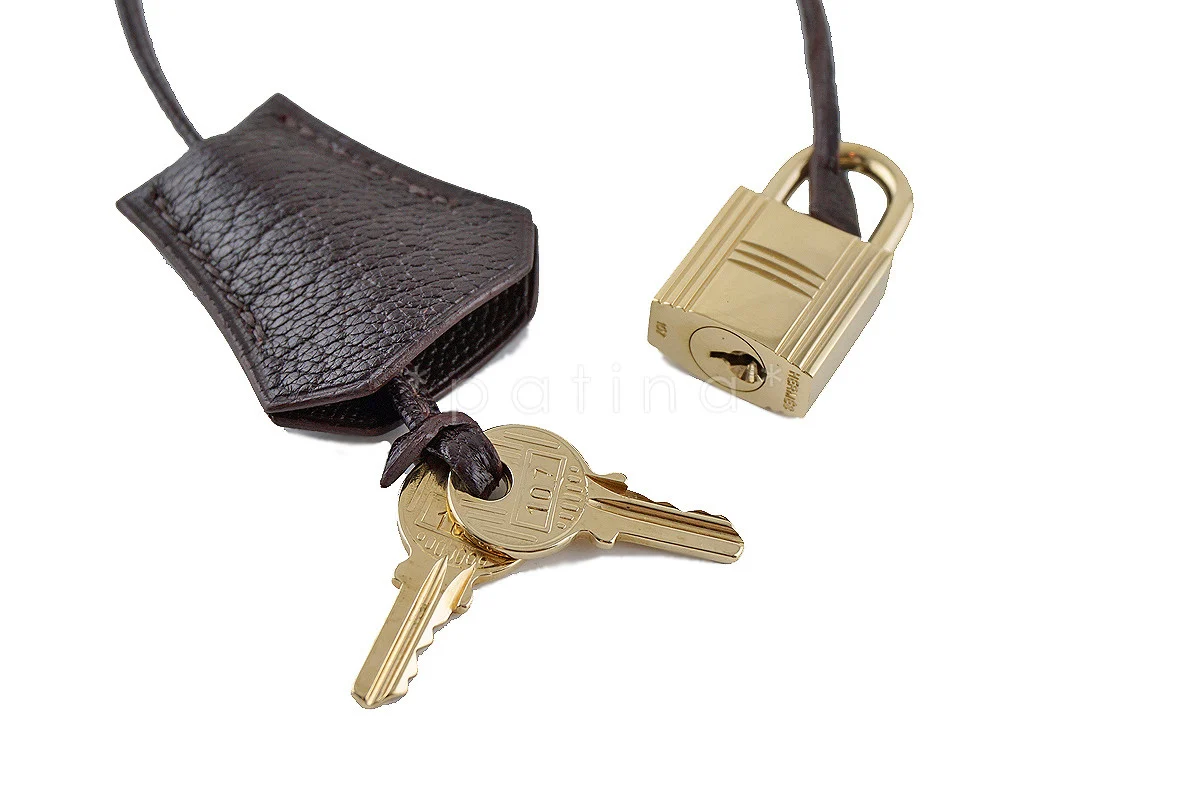 Hermes Ebene Chevre 35cm Birkin dark brown Bag - Image 23