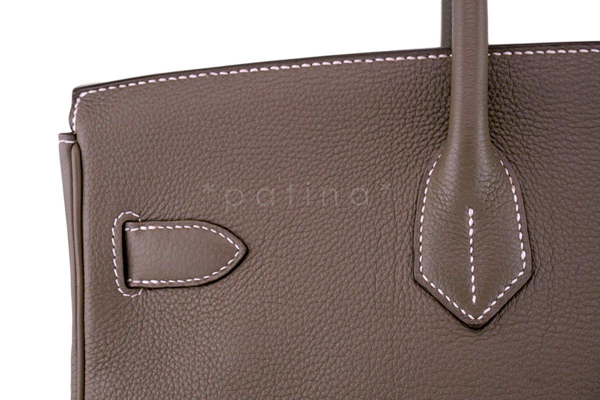 Hermes Etoupe 42cm Shoulder Birkin 2 JPG Bag PHW "O" Stamp - Image 14