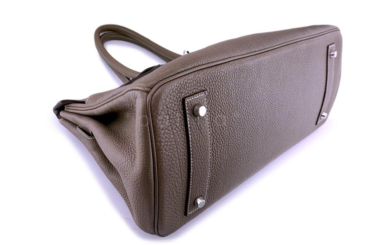 Hermes Etoupe 42cm Shoulder Birkin 2 JPG Bag PHW "O" Stamp - Image 5