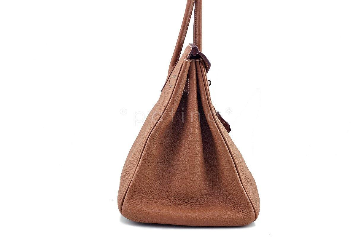 Hermes Gold Camel 35cm Birkin Bag, PHW "P" Stamp - Image 3
