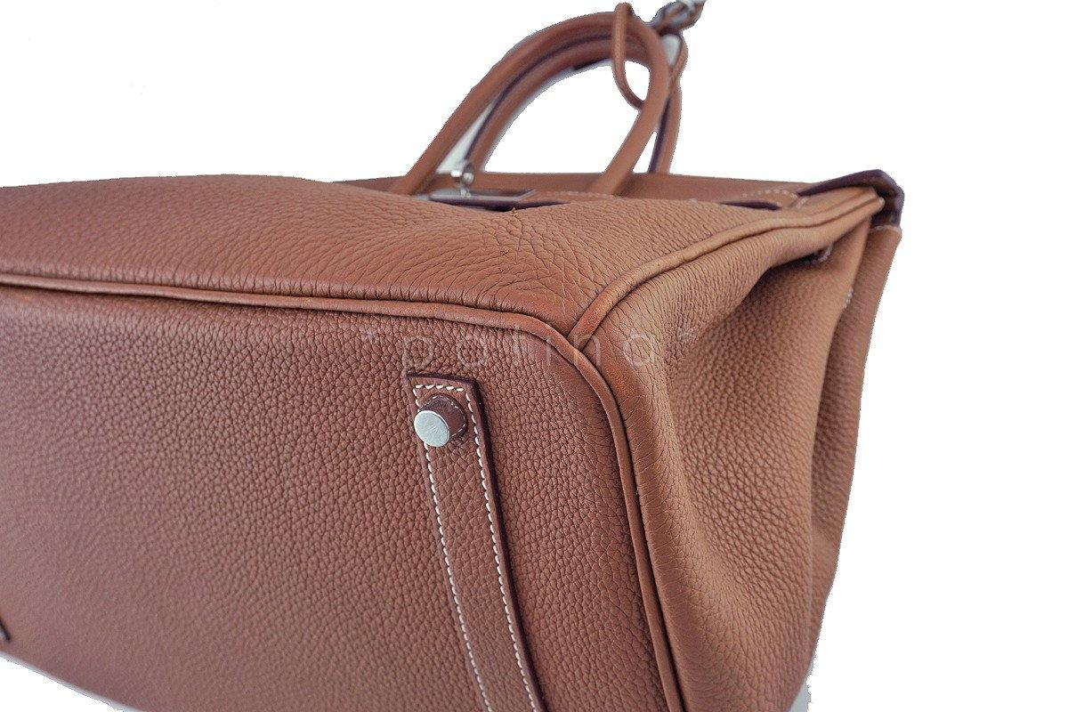 Hermes Gold Camel 35cm Birkin Bag, PHW "P" Stamp - Image 7