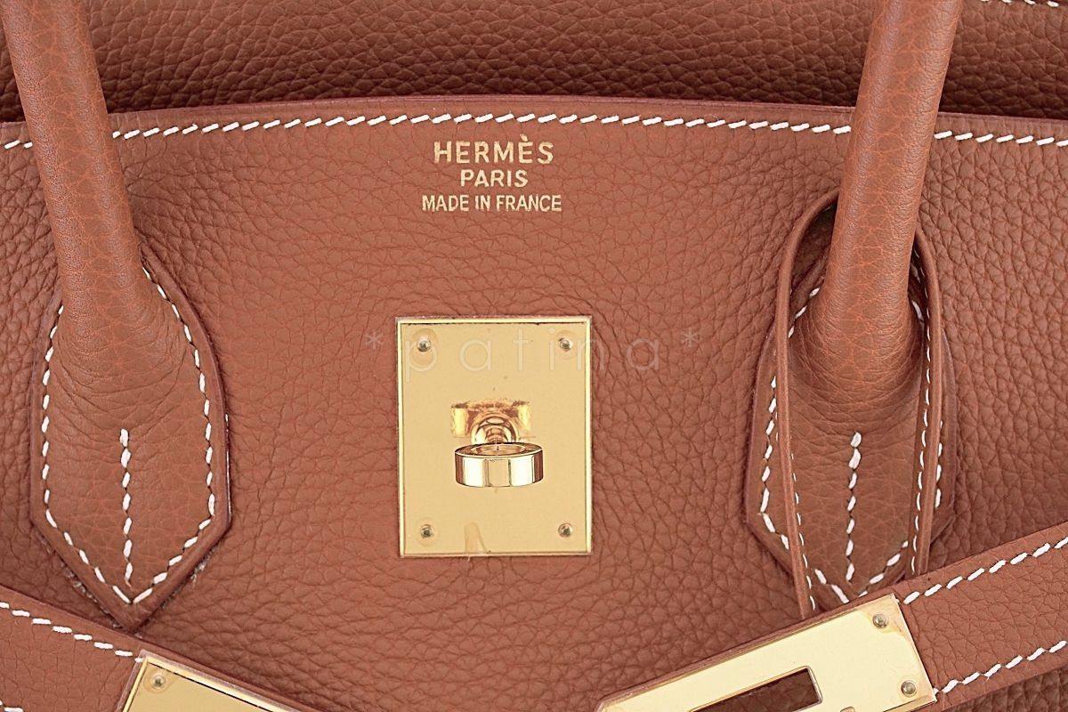 Hermes Gold Camel Togo 35cm Birkin Tote Bag GHW - Image 12