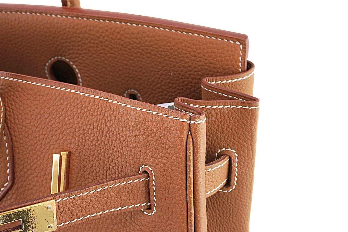 Hermes Gold Camel Togo 35cm Birkin Tote Bag GHW - Image 15
