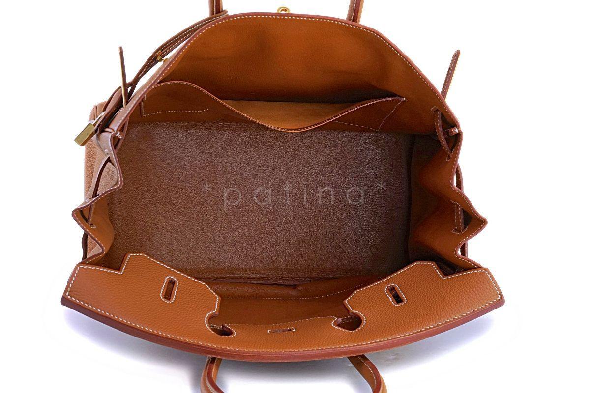 Hermes Gold Camel Togo 35cm Birkin Tote Bag GHW - Image 16