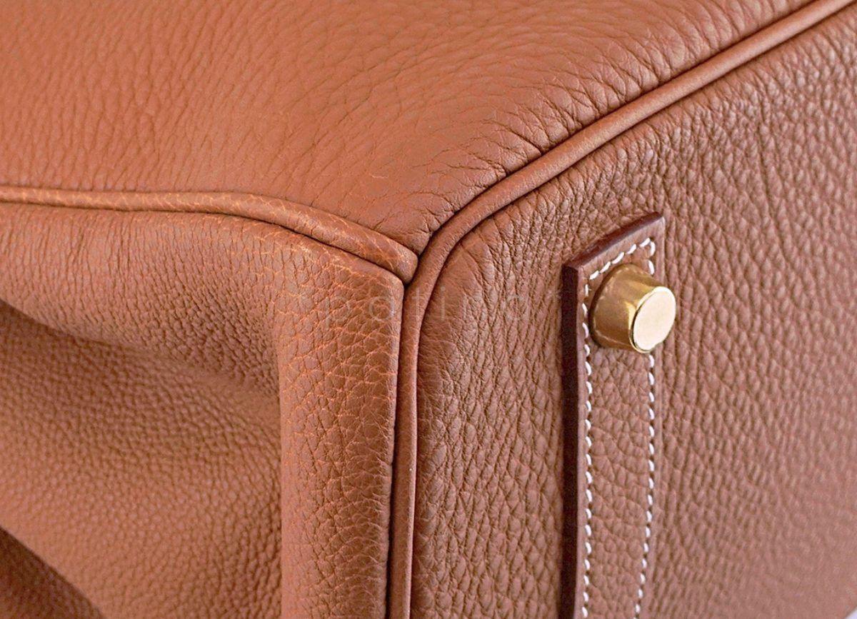 Hermes Gold Camel Togo 35cm Birkin Tote Bag GHW - Image 8
