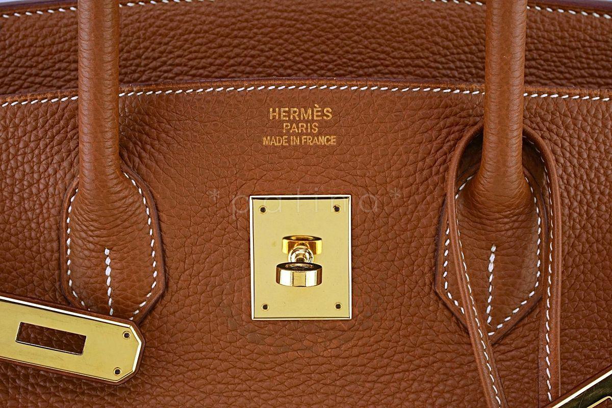 Hermes Gold Camel Togo 35cm Birkin Tote Bag GHW - Image 12