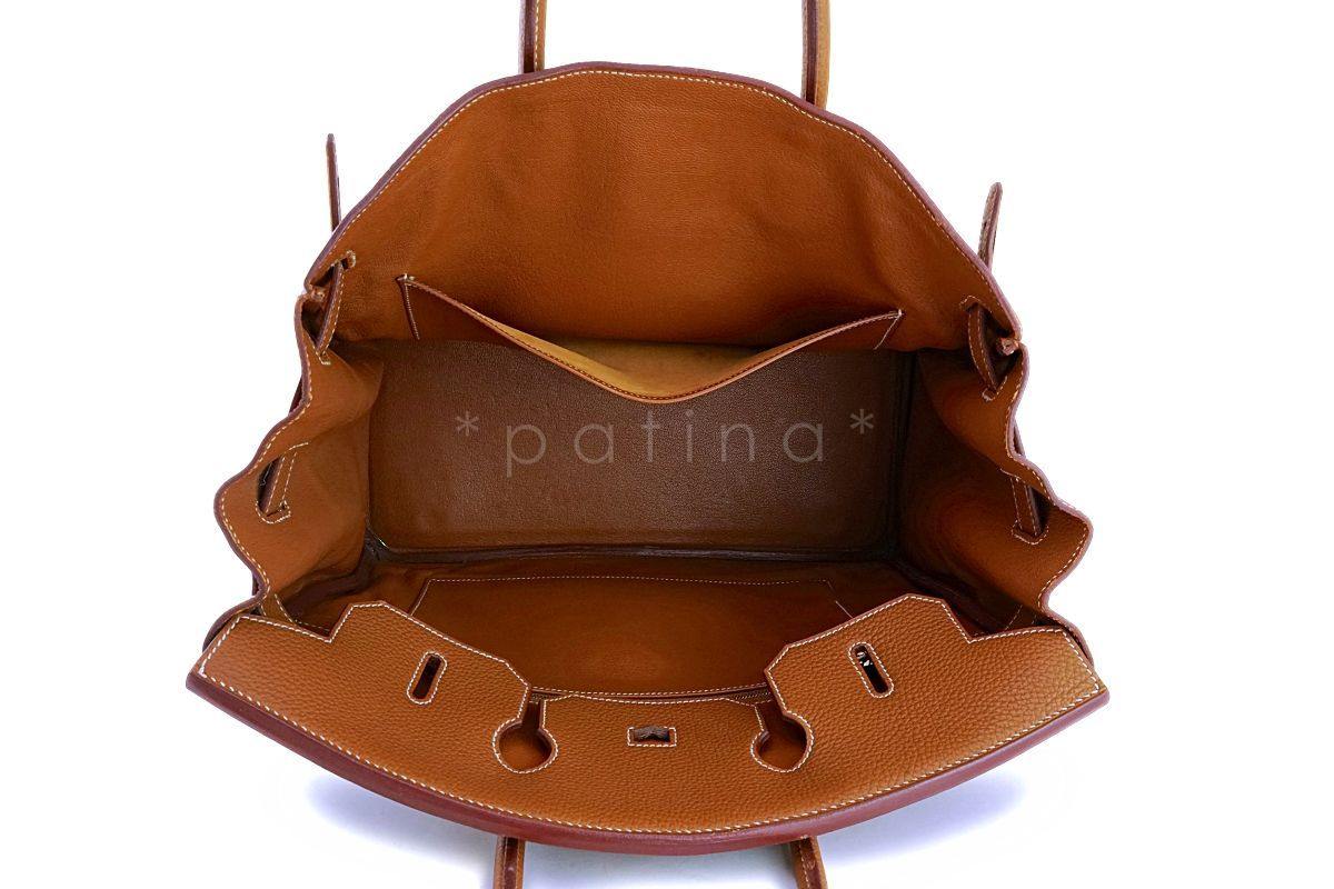 Hermes Gold Camel Togo 35cm Birkin Tote Bag GHW - Image 18