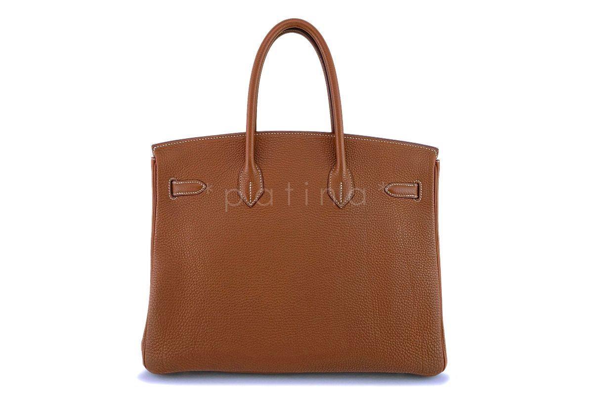 Hermes Gold Camel Togo 35cm Birkin Tote Bag GHW - Image 4