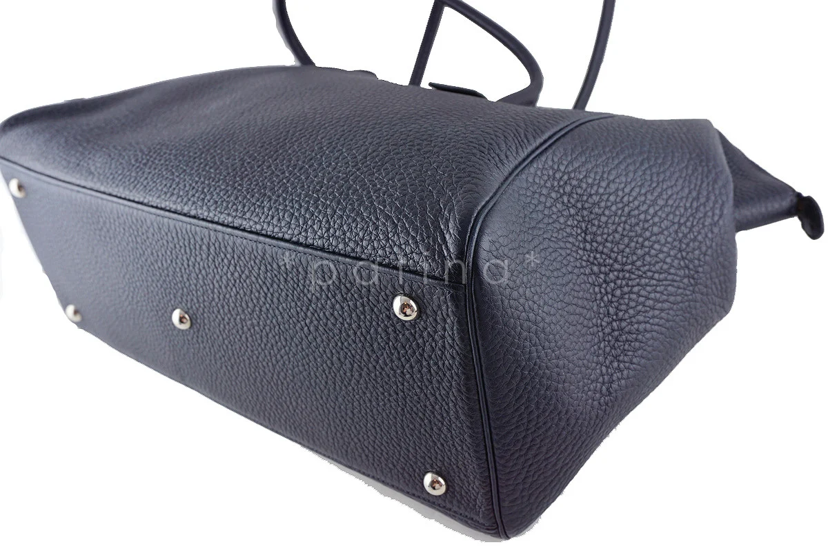 Hermes Indigo 37cm Paris Bombay Shoulder Tote Bag - Image 7