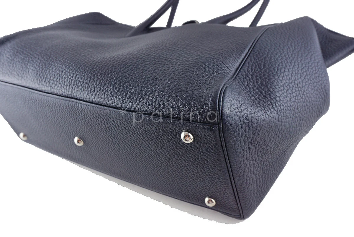 Hermes Indigo 37cm Paris Bombay Shoulder Tote Bag - Image 9